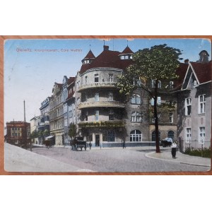 Gliwice.Gleiwitz Kronprinzetstrasse,Ecke Niedtstrasse