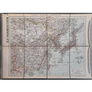 Mapa Chiny,Korea,Japonia 1904 r.