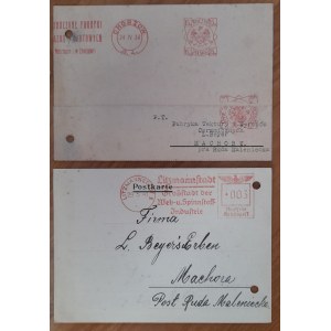 Końskie,Machory.13.kart pocztowych kierowanych do Fabryki Tektury w Machorach