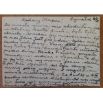 Karta pocztowa wysłana 4 IX 1945 do jednostki wojskowej 53305