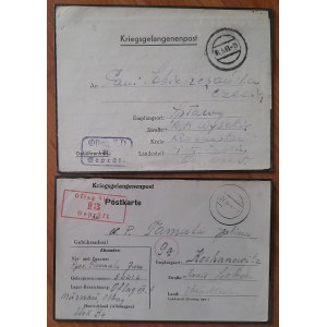 Dwa listy z oflagu.Gepruft (ocenzurowane)