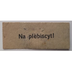 Znaczek kwestarski  Na plebiscyt