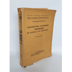 Hołub-Pacewiczowa, Osadnictwo pasterskie i wędrówki w Tatrach, 1931