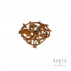Broszo-wisior w formie chimery, Francja, XIX/XX w., secesja