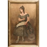 Josef WAHL (1875-1951), Young lady with sheet music and guitar