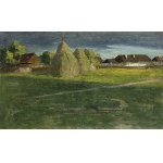 Zygmunt ROZWADOWSKI (1870-1950), Paysage rural avec cabanes / Sauvage