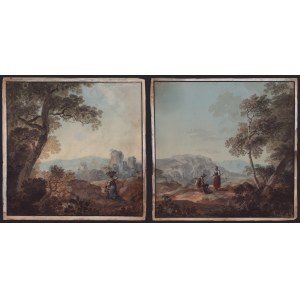 Artist UNKNOWN, Landscape with staffage, early 19th century.