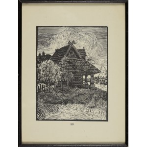 Stanisław JAKUBOWSKI (1885-1964), Chata, z teki prasłowiańskich motywów architektonicznych, 1923
