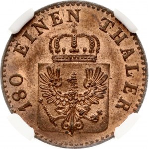 Germany Prussia 2 Pfennige 1855 A NGC MS 64 RB TOP POP