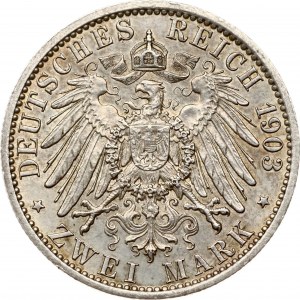 Germany Saxe-Weimar-Eisenach 2 Mark 1903 A Duke's Marriage