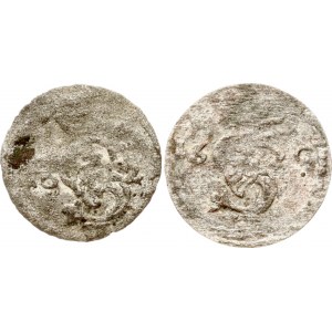 Lithuania Dwudenar 1620-1621 Vilnius Lot of 2 coins