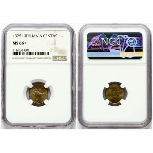 Lithuania 1 Centas 1925 NGC MS 66+
