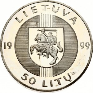 Lithuania 50 Litu 1999 10th Anniversary of the Baltic Way