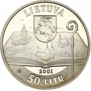 Lithuania 50 Litu 2001 Motiejus Valančius