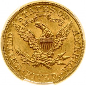 USA 5 Dollars 1881 PCGS MS 62