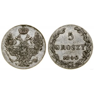 Polonia, 5 groszy, 1840 MW, Varsavia