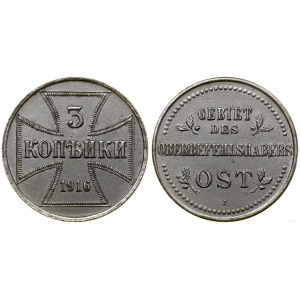 Polska, 3 kopiejki, 1916 J, Hamburg