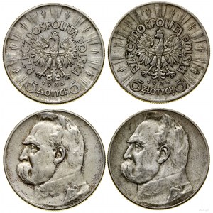 Polska, zestaw: 2 x 5 złotych, 1935, 1936, Warszawa