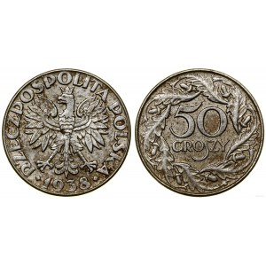 Polska, 50 groszy, 1938, Warszawa