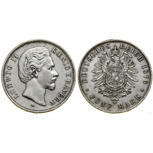 Germany, 5 marks, 1876 D, Munich