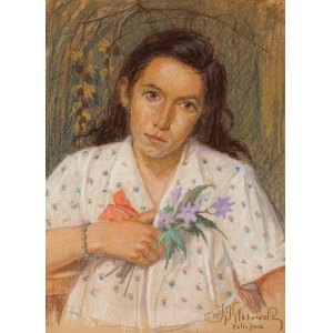 Karol Klosowski, DZIEWCZYNA Z KWIATAMI, ca. 1930
