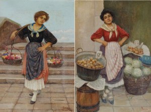 Luigi PASTEGA, PARA OBRAZÓW: STRAGANIARKI, 1906