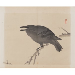 Kōno Bairei (1844-1895), wyd. Yamada Shinzaburo, Czarny ptak, Kioto, 1913