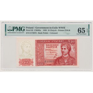 Londýn, 10 zlatých 1939 - E - štandard, s typickým vodoznakom