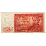 Londyn, 10 złotych 1939 - E - standardowe, z typowym znakiem wodnym