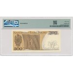 100zł 1975-A i 500zł 1974-B z autografami Czesława Kamińskiego i Andrzeja Heidricha