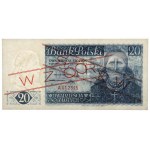 Londyn, 20 złotych 1939 - WZÓR - A 012345