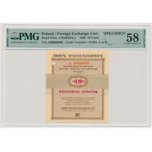 PEWEX, 10 centów 1960 - WZÓR - Ab 0000000