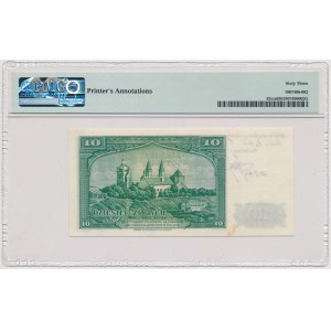 Londyn, 10 złotych 1939 - ZIELONE - A 000000 - ze znakiem wodnym jak na 20 zł