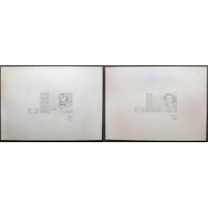 Emigrácia, kresba PROJEKTY 50 a 100 zlatých 1939 od Clemet Serveau z jeho parížskeho ateliéru