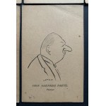 [SZWAJCER Jerzy alias JOTES] Ensemble de 13 cartes postales - caricatures de POLITICIENS de la Seconde République de Pologne. Varsovie [1918-1939].