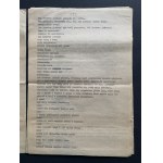 [DYMNY] PIWNICA POD BARANAMI. Maszynopis. BALLADA CZŁOWIEKA O MIŁOŚCI. Kraków [198?]