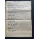 [DYMNY] PIWNICA POD BARANAMI. Maszynopis. BALLADA CZŁOWIEKA O MIŁOŚCI. Kraków [198?]