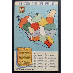 GEOPOLITICKÁ MAPA POLSKA. Chicago [1941].