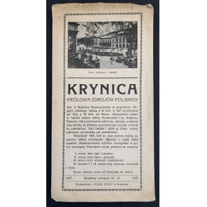 [Folder reklamowy] KRYNICA. Królowa Zdrojów Polskich. Kraków [1937]