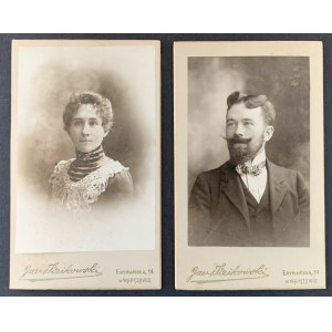 Cardboard photography. Woman &amp; Man. Warsaw [1905].