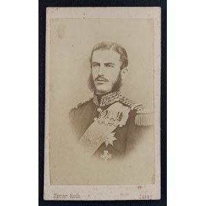 Fotografia kartonikowa. Niemiecki Książe Karol Hohenzollern-Sigmaringen. Rumunia [1876]