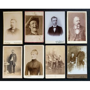 [ZAGRANICA] Fotografia kartonikowa. Zestaw 8 szt. [Przełom XIX/XX w]