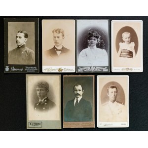 [GREAT] Cardboard photography. Set of 7 pcs. [Turn of 19th/20th century]