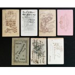 [GREAT] Cardboard photography. Set of 7 pcs. [Turn of 19th/20th century]