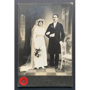 Fotografia kartonikowa. Ślubne. Warszawa [1920/30]