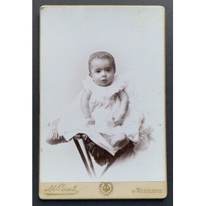 Cardboard photography. Child. Warsaw [1899].