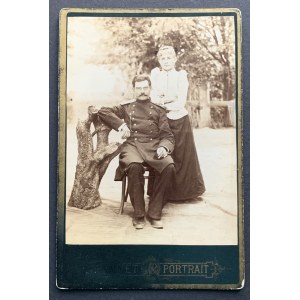 Fotografia kartonikowa. Para. Warszawa [1896]
