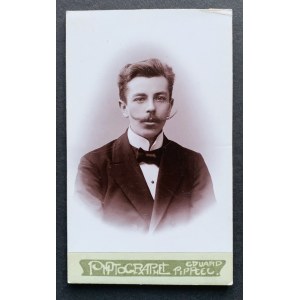 Cardboard photograph. Male. Łódź.