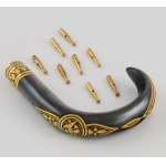 Handle and tip set for women's umbrella, in case