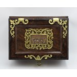 Set di gioco in valigetta di legno con chiave